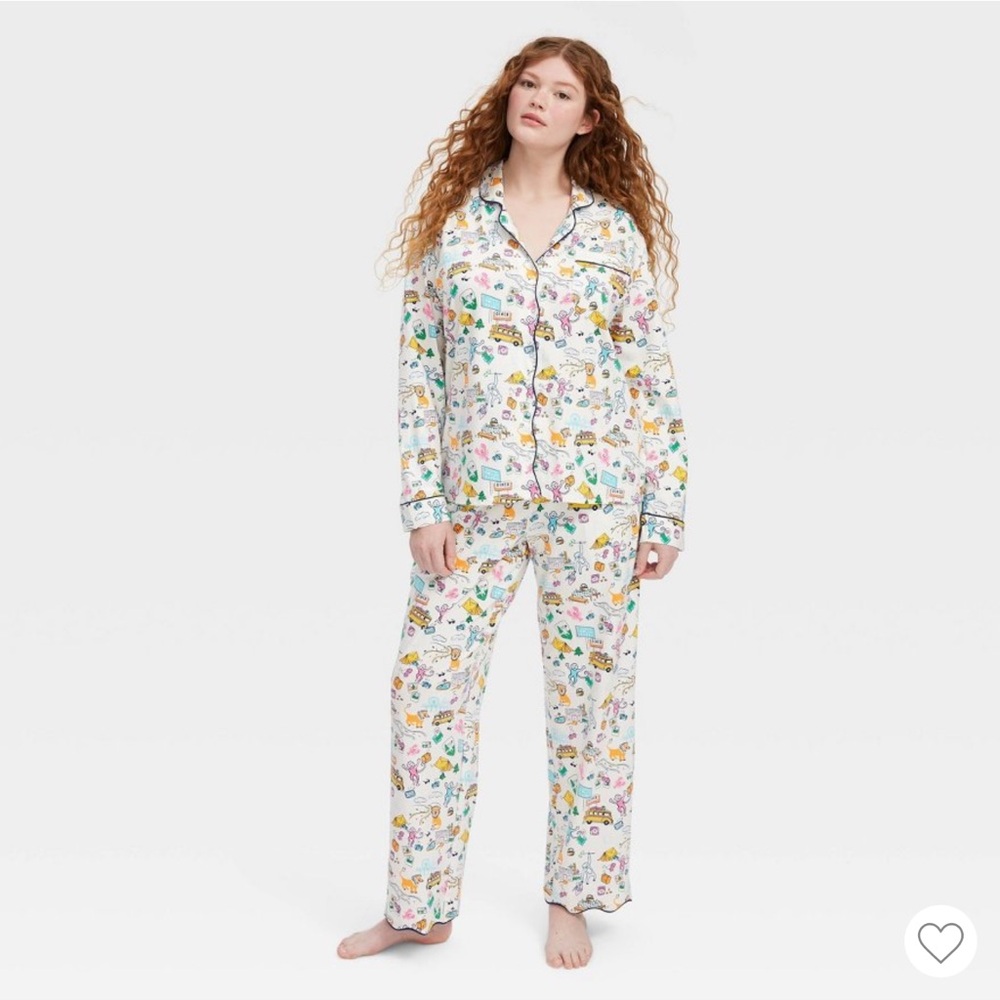 Roller Rabbit X Target Pajamas Long Sleeve Long Pant Roadtrip Size Small - NEW